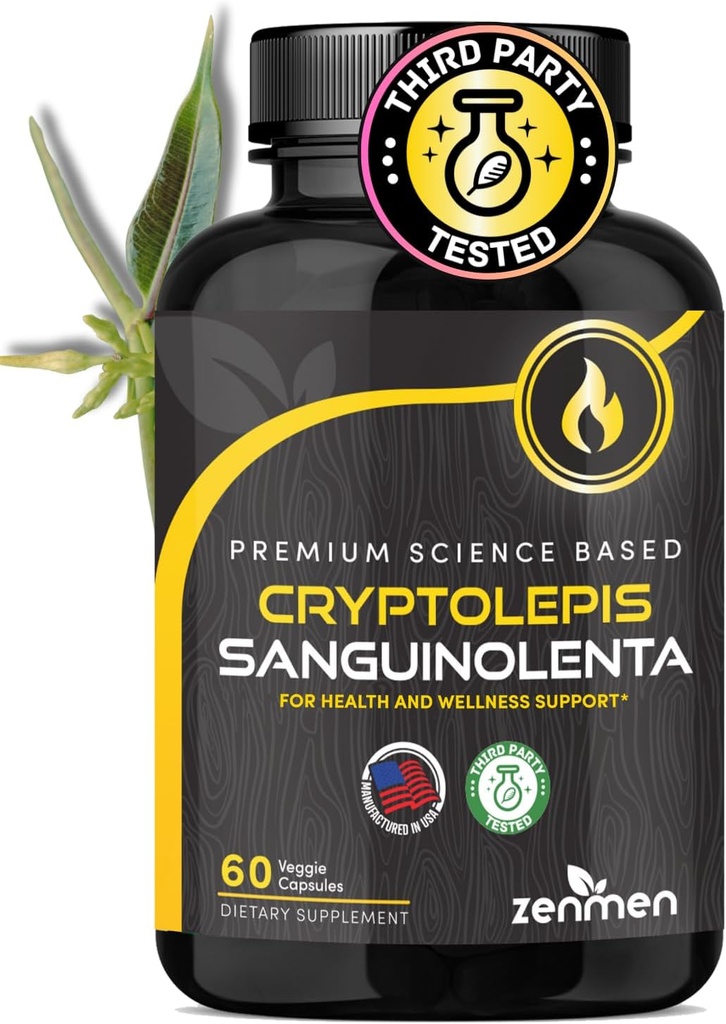 Zenmen Cryptolepis Sanguinolentaカプセル - 米国で製造された免疫とウェルネスサポート - 60カプセル