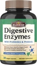 Digestive Enzymes Plus Probiotics & Prebiotics, 22 Digestive Enzymes with Amylase, Protease, Lactase & More, Maximum Strength, for Healthy Digestion, Vegan, Non-GMO, 30 Caps