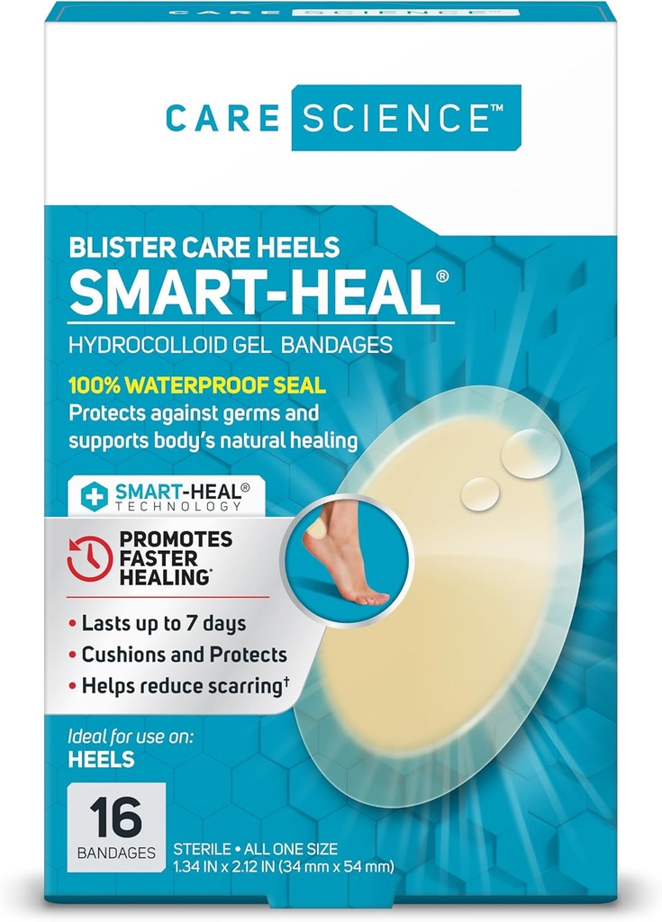 ケアサイエンス スマート Heal Hydrocolloid ゲル 包帯、1.3 x 2.1、16 カウント