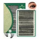 Lashのクラスター280PcsのまつげのクラスターKEYYOU 60D Dのカール9-18MIXのクラスターの発疹の厚い極度の柔らかさのDIYのまつげ延長(60D-D、9-18MIX)