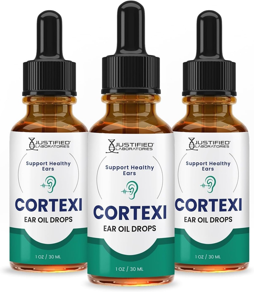 正当研究所(3パックCortexiイヤードロップCortexiヘルシーEardrumオイルサポート健康な耳エッセンシャルオイルのプレミアムブレンド3ボトル