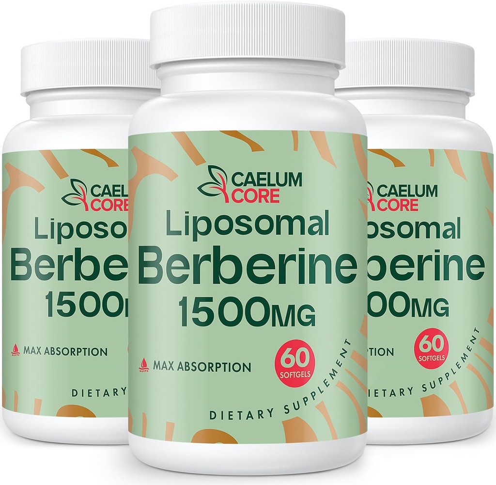 Liposomal Berberine HCL - Berberine 1500mgはAMPK及びGLP-1、女性および人のための高いBioavailability Berberinesの補足を活動化させます(3パック)