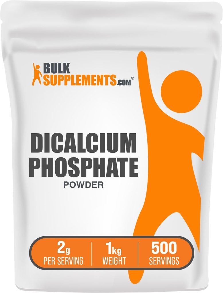 BulkSupplements.com Dicalciumの隣酸塩の粉-Calciumの補足、DCPの補足-Unflavored及びGlutenは、サービング、1kg (1.2.2のlbs)ごとの2g放します(パッケージ1)