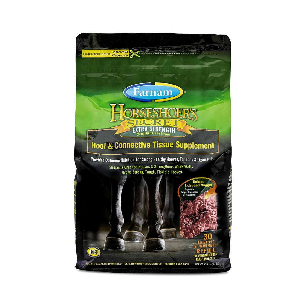 Farnam Horseshoerの秘密のエクストラストロングフーズサプリメント&コネクティブティシューサプリメントは、強力で健康なホオブ、腱&靭帯を促進します。、30日の供給