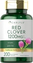 Carlyle Red Clover Capsules 1200mg | 200Count | Trifolium Pratense | Non-GMO、グルテンフリー | レッドクローバー・ブロッサム・エキスサプリメント