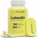 Luteolinサプリメント200mg - 180ベジタリアンカプセル、3ヶ月の供給 - 認知機能を強化し、全体的な健康 - ラボテスト、米国製、2サービングサイズ
