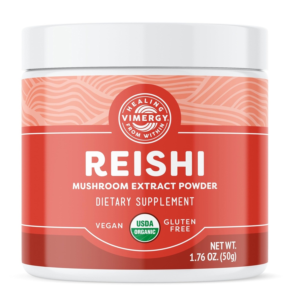 Vimergy Reishiパウダー - スーパーフードセルラーサポート* - 利点免疫健康* - USDA認定オーガニック、ビーガン、ペレオフレンドリー、グルテンフリー - 33サービング