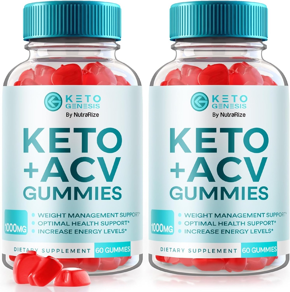 (2 Pack) Keto Genesis Keto ACV Gummies Advanced Weight Loss - Keto Genesis Gummies, Keto Genesis Keto ACV Gummies, Keto + ACV Gummy, Maximum Strength Supplement, KetoGenesis Reviews (120 Gummies)
