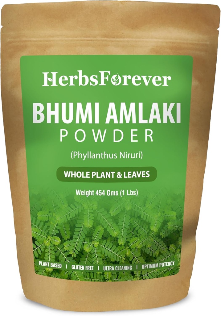 HerbsForever Bhumi Amalakiパウダー | Phyllanthus Niruri | Ayurvedic Herb for Wellness, Detox & Vitality | Non-GMO, ビーガン, グルテンフリー | ナチュラルサプリメント | 454 GMS