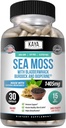 Kaya Naturals Sea Moss - 男性と女性のためのモビリティサプリメント - Burdock Root、アイリッシュモス、Bradderwrack、およびBioPerine - モビリティ健康と免疫ブースト、30カウント