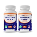 Vitamatic のカリウムの Iodide のサービングごとの 65 の mg - 60 のタブレット - 甲状腺サポート - KI の丸薬(60 の計算)