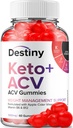 Destiny Keto ACV Gummies - Advanced Formula Destiny Keto Plus ACV Gummies, Weight Management,Destiny ACV Dietary Supplement Men Women (60 Gummies)