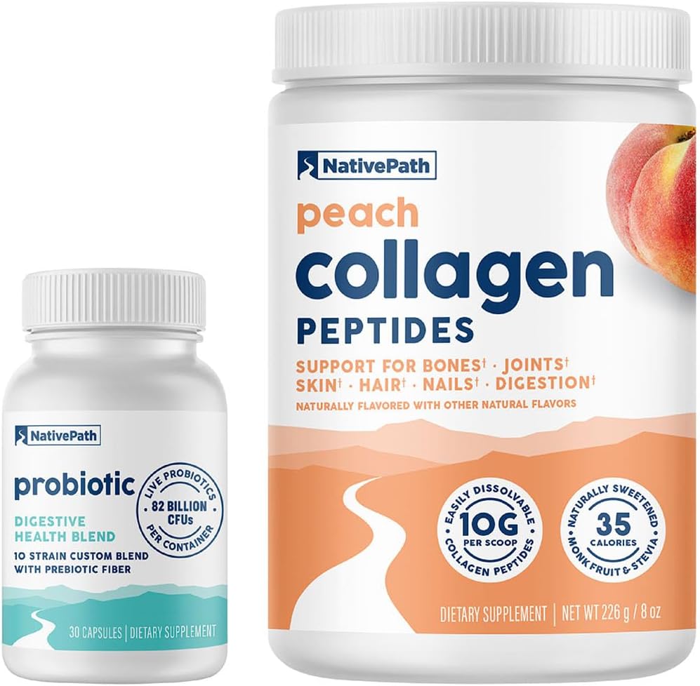 NativePath Probiotic Prime - Peach Collagen, Probiotic 30
