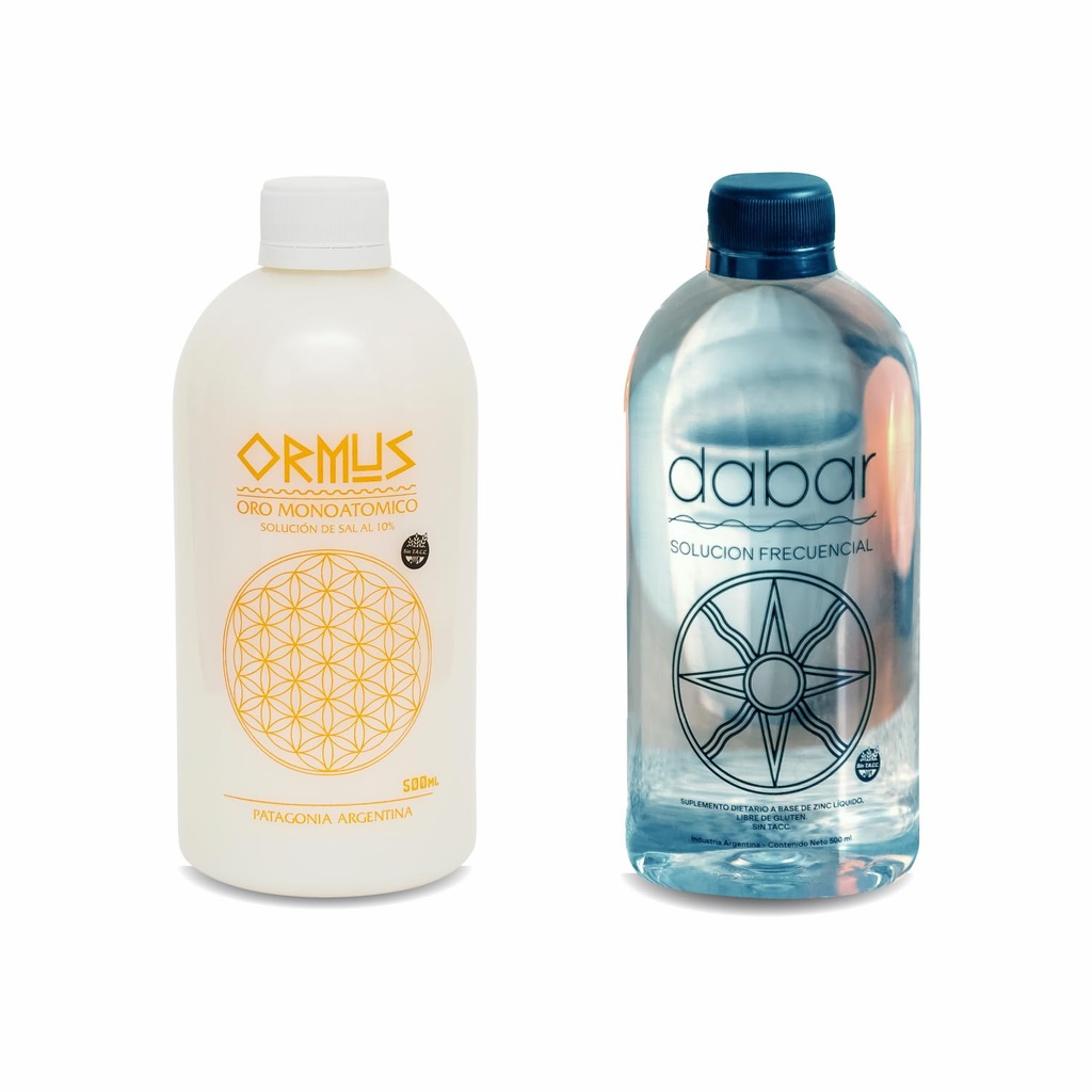モノアトミックゴールドオーム&亜鉛周波数ソリューション、500 ML 各、天然パタゴニア海の鉱物と天然亜鉛ブースト、キット - マグネシウム、亜鉛、カルシウム、鉄、カリウム&リンから 海の海