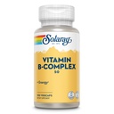 SOLARAYビタミンBコンプレックス50mg - 細胞エネルギービタミン - ビタミンB12、ビタミンB1、B6、ナイアシン、葉酸、ビオチンおよび他のBビタミン - ビーガン、100ベジキャップ