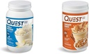 Quest Nutrition Vanilla Milkshake Protein Powder, 24g of Protein, 1g of Sugar, Low Carb, Gluten Free, 3 Pound, 43サービング & Cinnamon Crunch Protein Powder, 20g Protein, 2g Net Carb, 1g Sugar