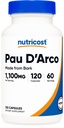 Nutricost PAU D'Arcoインナーバーク1100mg、120ベジタリアンカプセル(60サーブ) - 非GMO&グルテンフリー