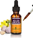 Herb Pharm Mullein Garlic Herbal Oil - Calendula、Garlic、Mullein Flower、St. John's Wort、Olive Oil、1 Ounceが含まれています