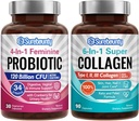 プロバイオティック+コラーゲンバンドル、フェミニンプロバイオティック(30ct)&6-in-1スーパーコラージュン(90ct)、2パック、クランベリー、ダイジェスティブ&ヘルシーエイジングサポート、非GMO