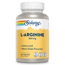 SOLARAY L-アルギニン500mg、ニトリ酸化物サプリメント、持久力、エネルギー、心の健康サポート、100のサービング、100 VegCaps