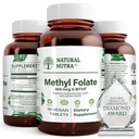 自然なNutra活動的なメチルはクアトレの葉状、サポート ハートおよびボディ健康と補足を、助けます頭脳の健康を、改善します肯定的なバイブ、助けは骨格を減らす、B9、90のビーガン タブレット(2のパック)