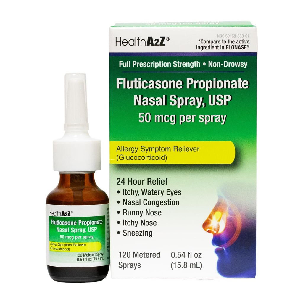 HealthA2Z Fluticasone のプロピオン酸塩の鼻のスプレー、24 時間アレルギー救助、120 スプレー、0.54 の fl oz