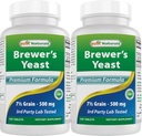 ベストナチュラル、ビール酵母、ビタミンB1、ビタミンB2、1000mg 240錠(240カウント)