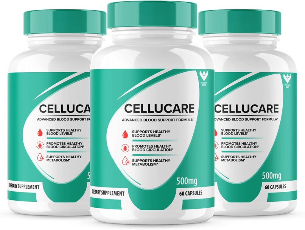 (3 Pack) Cellucare Advanced Blood Support Formula Supplement - Cellucare Blood Capsules - Maximum Strength, Cellucare All Natural Treatment, Cellu Care Pills Blood Support Reviews (180 Caps)