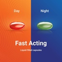 AXIVの日及び夜風邪及びインフルエンザのコンボのパックのSoftgels、頭痛のための昼間及び夜間救助、熱心な喉、マイナー・エイチズ及び苦痛、及び咳、72のSoftgels