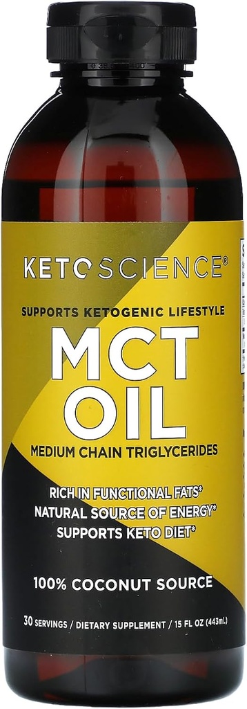 KETOの科学のKetogenic MCT 100%のココナッツからなされるオイル、食事療法の補足は、エネルギー、不燃の15 Fl Ozを促進します