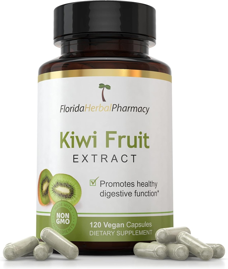 Florida Herbal Pharmacy, Kiwi Fruit Extract Supplement Capsules 10:1 (120 Capsules) 500 mg per Capsule, 1000 mg Serving