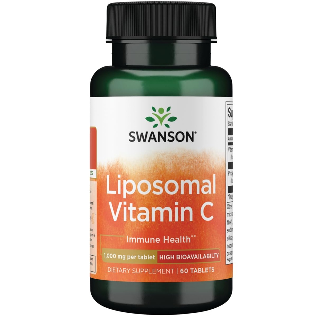 Swanson LiposomalのビタミンC -高いBioavailability 1,000のmg 60タブ