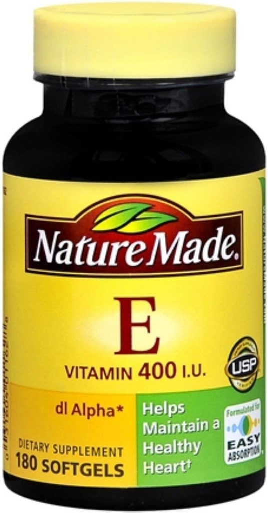 自然はdlアルファ ビタミンE 400 IUのSoftgels 180の柔らかいゲルを(8のパック)作りました