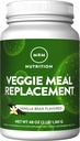 MRM Nutrition Veggie Meal Replacement Protein | Vanilla Bean Flavored | 22g complete plant based protein | Meal on-the-go | Mediate hunger | Balanced macronutrient formula | 28 servings
