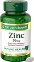 Nature's Bounty亜鉛50mg、免疫サポート&抗酸化サプリメント、皮膚の健康を促進、1日あたりのカプレット、グルテンフリー、250ベジタリアンカプレット