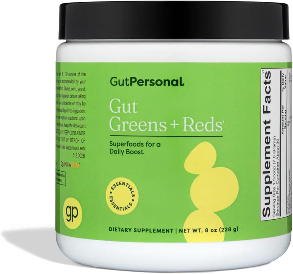 Gut Personal Gut GreensTM + Redsはあなたのガットを養い、良好な細菌を増加させ、最適な胃の健康のための健康増進、30のサービング