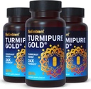 臨床的にスタディされたTurmiPureのBioEmblemのTurmeric Curcumin - 共同サポート、健康なInflammationのTurmericの補足- 1の小さい帽子の日刊新聞、24xの他より吸収-非GMO、90のサービング