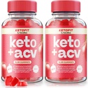 減量のための2 Ketofitの高度な式のパック - プレミアム Keto ACVフォーミュラ、Keto + ACVの自然なブレンドは、毎日ウェルネスのためのオリジナルKetoフィットゴミタス(120グミー)