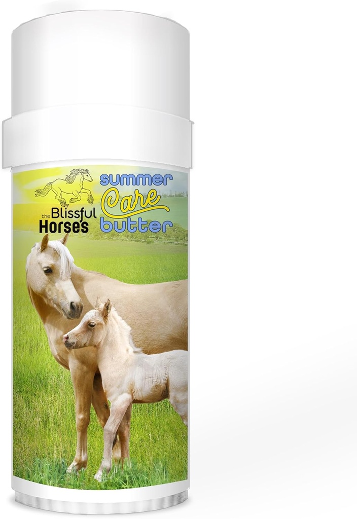 The Blissful Horses Summer Care Sun Butter, Gentle Horse Sunscreen, Easy-to-Apply Equine Sunblock Solution, Must-Have Horse Essentials for All Day Sun Protection, 2 oz.