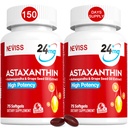 アスタキサンチンは24mg、5か月の供給-ココナッツMCTを補います オイル, 新鮮なマイクロ藻ソース w/グレープ シード オイル, アシュワガンダ - 健康な肌のための抗酸化剤, 目, 老化 - 非GMO & グルテンフリー, 150 ソフトゲル