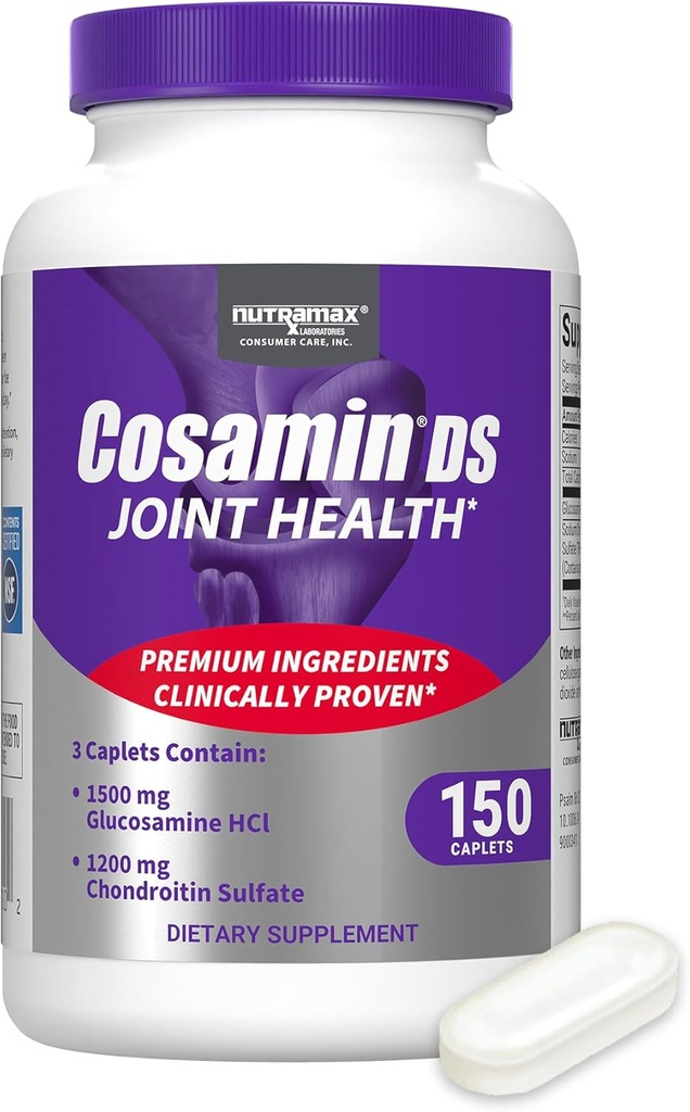 Nutramax ラボラトリーズ Cosamin® DS 共同健康サプリメント Glucosamine & Chondroitin for Men’s & Women's Joint Health, 150 Caplets