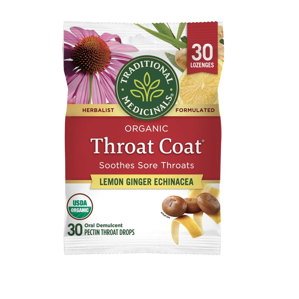 伝統的な薬用ロゼンジ、有機スロアットコートレモンジンジャーEchinacea、ソア Throatサポート、個人的にラップされたロゼンジ