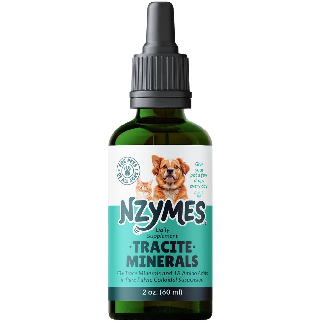 ペット用Nzymes® Traciteミネラル - フルヴィク酸、ヒューミック酸、および鉄ベースのトレースミネラルドロップとATPエネルギーのためのアミノ酸、および消化の健康 - 米国製