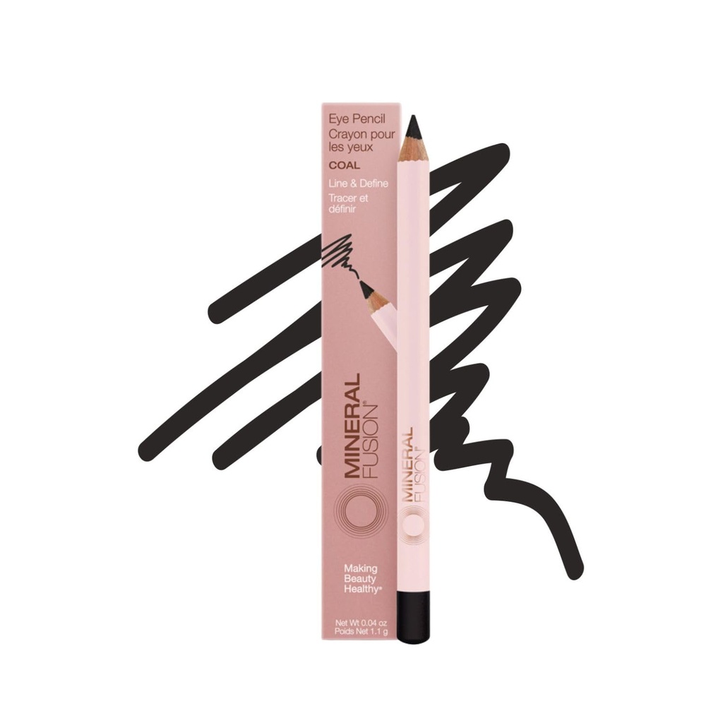 ミネラル フュージョンの目のペンシル、手入れの行き届いたシャングリラ、Meadowfoam及びビタミンE、Velvetyの滑らかで、ライン及び定義へのHypoallergenicの目の構造、長続きがするアイライナーの鉛筆、石炭、0.04 Oz