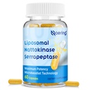Liposomal Nattokinase 12,000 FUのセルプターゼ360,000 SPUの酵素の補足-Circulatory、Gut、Digestion 60のカプセル(1本のびん)のためのSynergistic酵素および栄養素のブレンド及びインリンと高められる