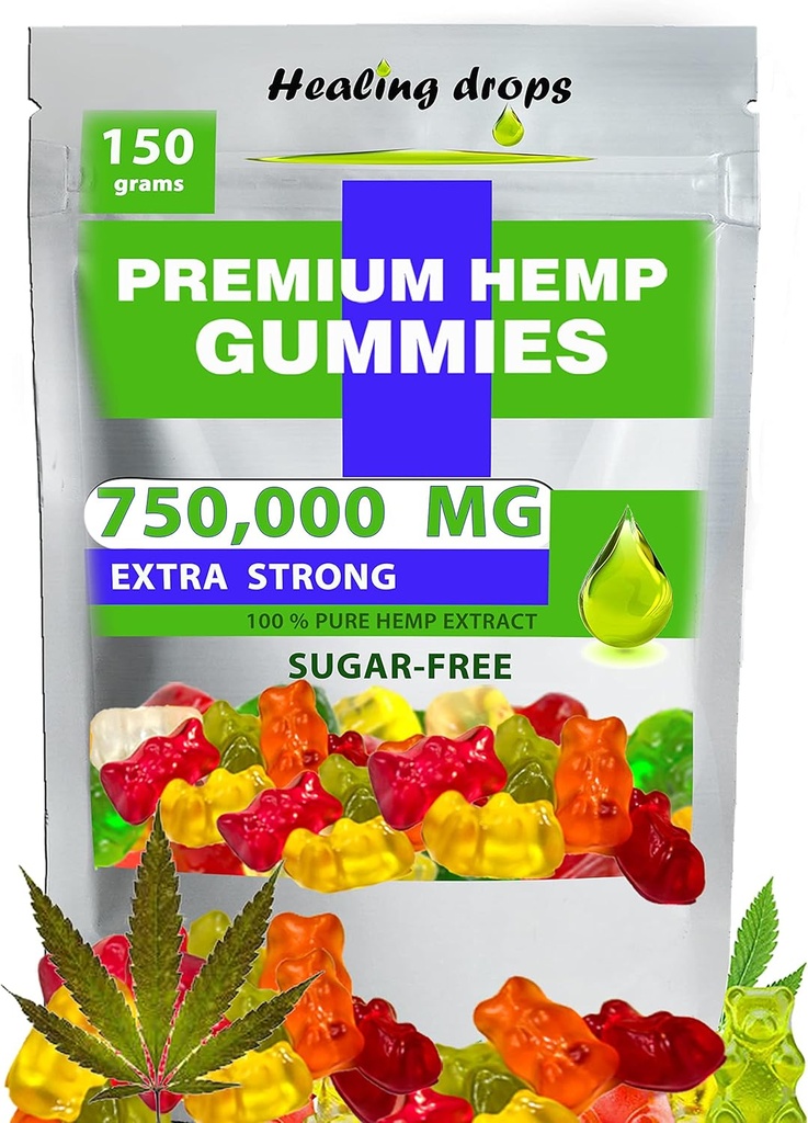 Hemp Gummies 750,000mgの優れた有機砂糖なしの自然な健康サポートビタミンB E C D Omegaの豊富な高い効力3 6 9の極度のGummyの熊