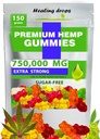 Hemp Gummies 750,000mgの優れた有機砂糖なしの自然な健康サポートビタミンB E C D Omegaの豊富な高い効力3 6 9の極度のGummyの熊