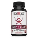 ZHOU ClarityとVitality(旧DHEA)50mg、女性と男性のためのホルモンバランスフォーミュラ、健康な老化、非GMO、ビーガン、グルテンフリー、60カプセル