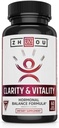 ZHOU ClarityとVitality(旧DHEA)50mg、女性と男性のためのホルモンバランスフォーミュラ、健康な老化、非GMO、ビーガン、グルテンフリー、60カプセル