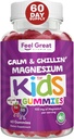 Feel Great Kids Calm Magnesium Gummies - Magnesium Supplement for Children - Magnesium Citrate Gummies - 60 Count